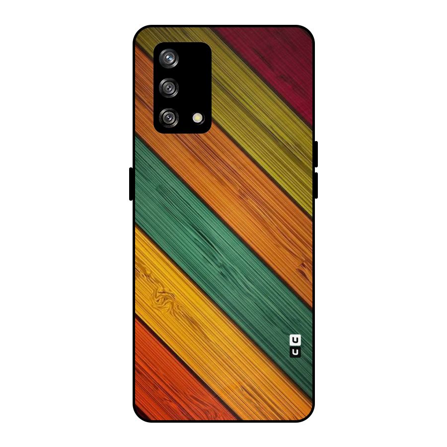 Stripes Classic Design Metal Back Case for Oppo F19