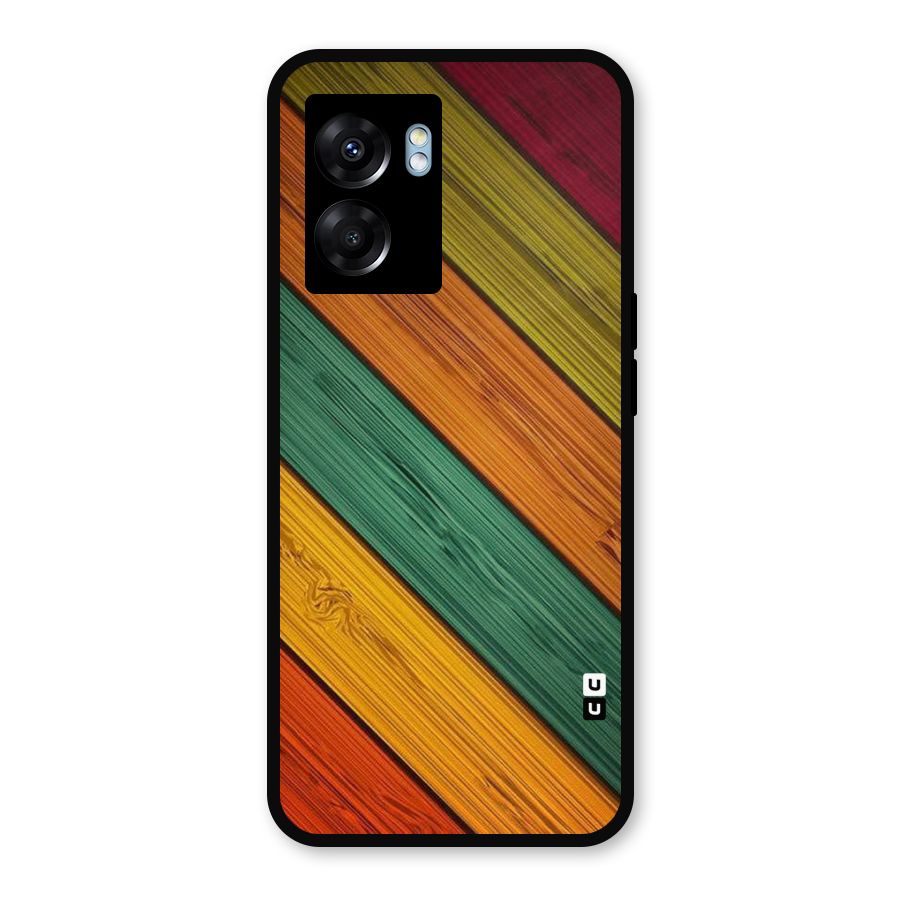 Stripes Classic Design Metal Back Case for Oppo K10 (5G)