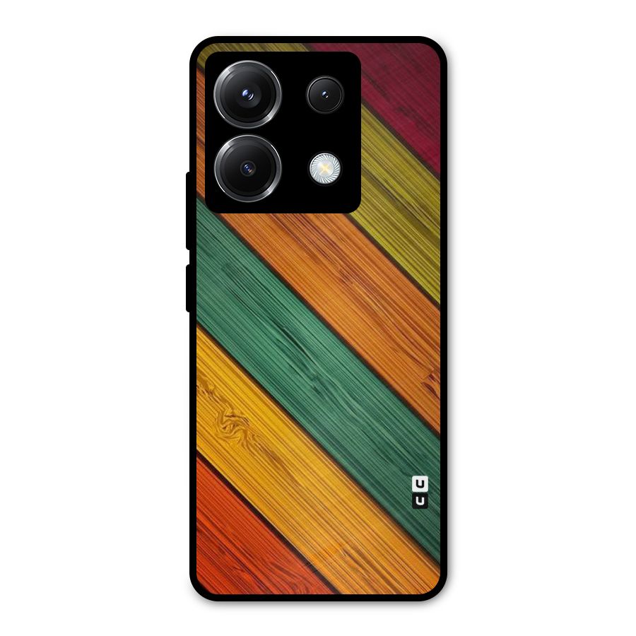 Stripes Classic Design Metal Back Case for Poco X6