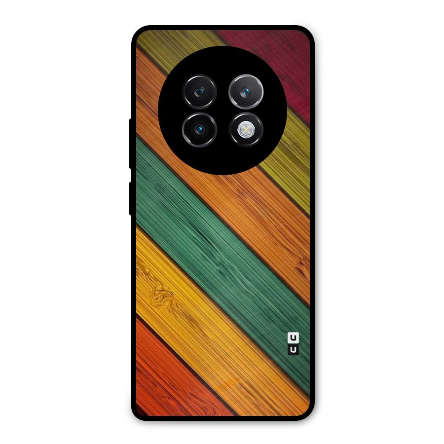 Stripes Classic Design Metal Back Case for Realme 13 Plus