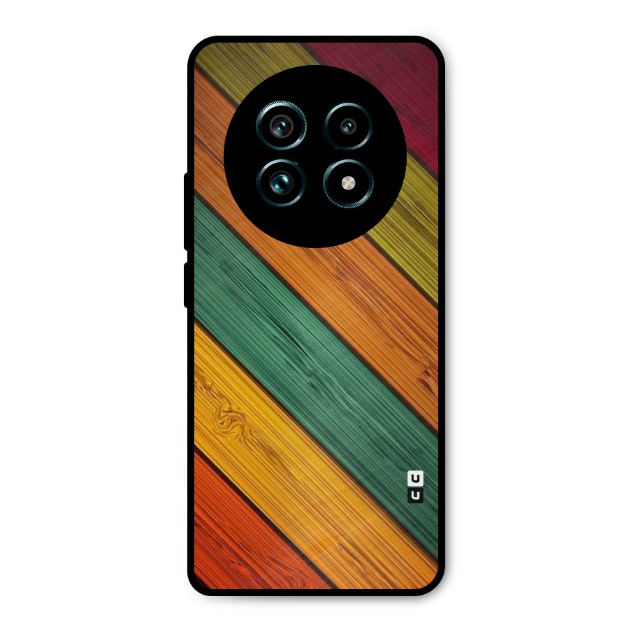 Stripes Classic Design Metal Back Case for Realme 13 Pro Plus
