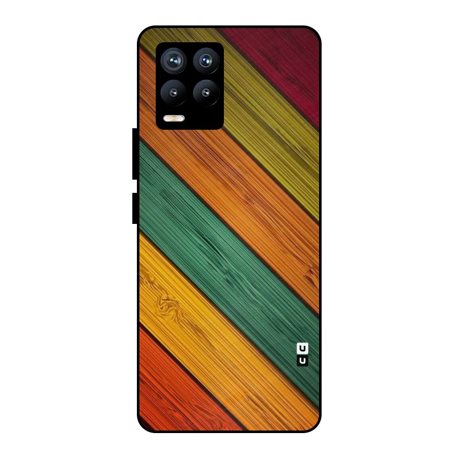 Stripes Classic Design Metal Back Case for Realme 8 Pro
