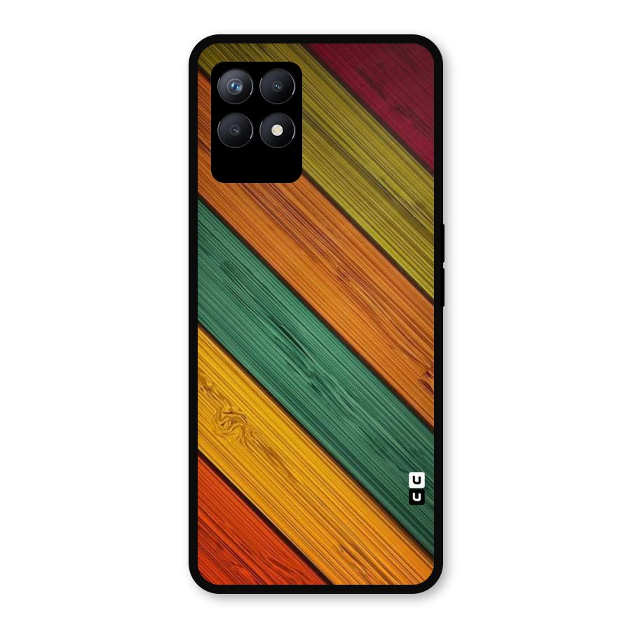 Stripes Classic Design Metal Back Case for Realme 8i
