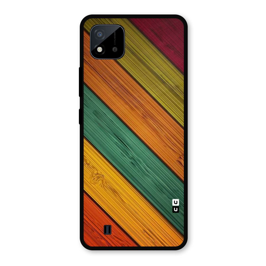Stripes Classic Design Metal Back Case for Realme C11 2021