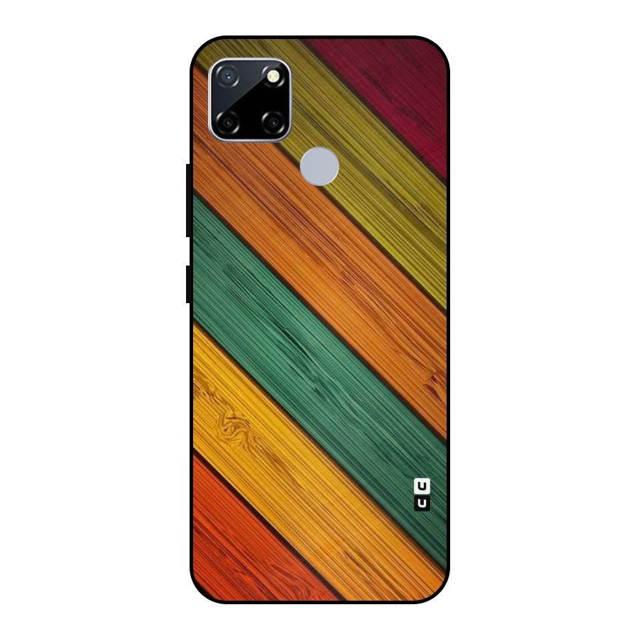 Stripes Classic Design Metal Back Case for Realme Narzo 30A