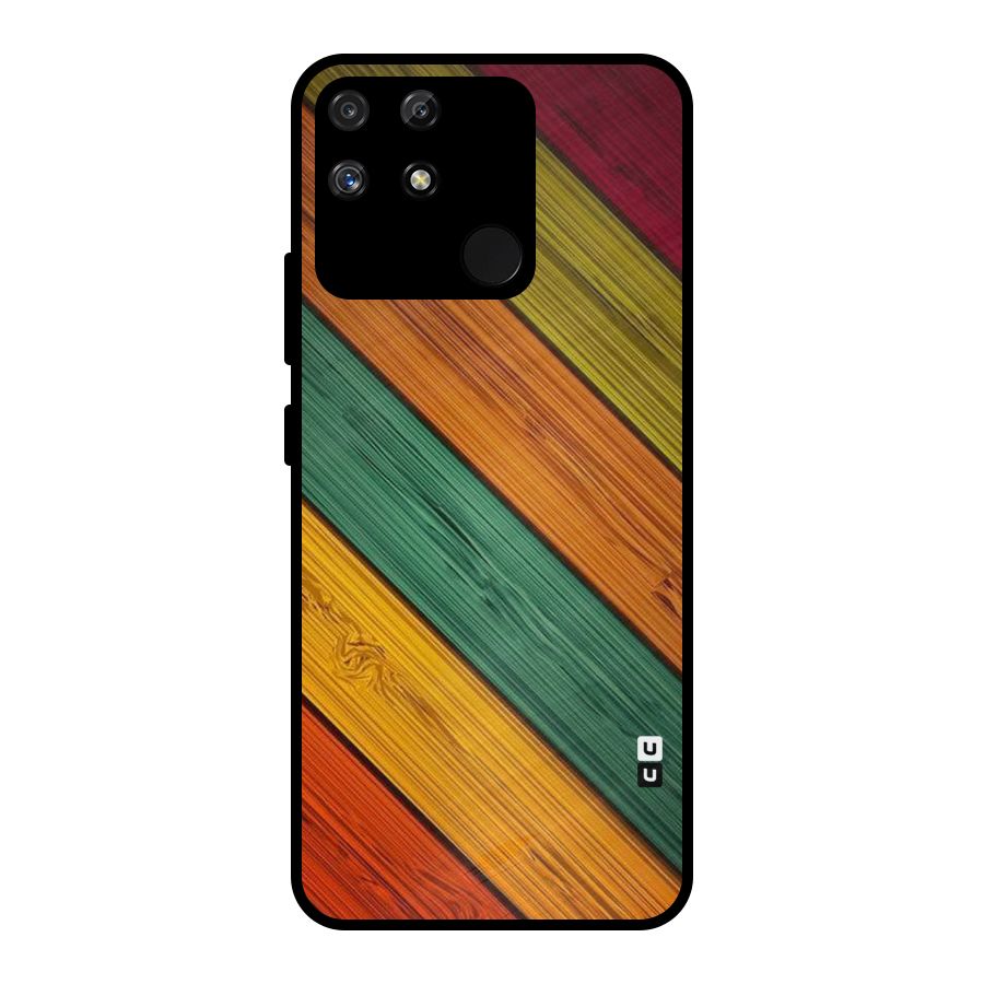 Stripes Classic Design Metal Back Case for Realme Narzo 50A
