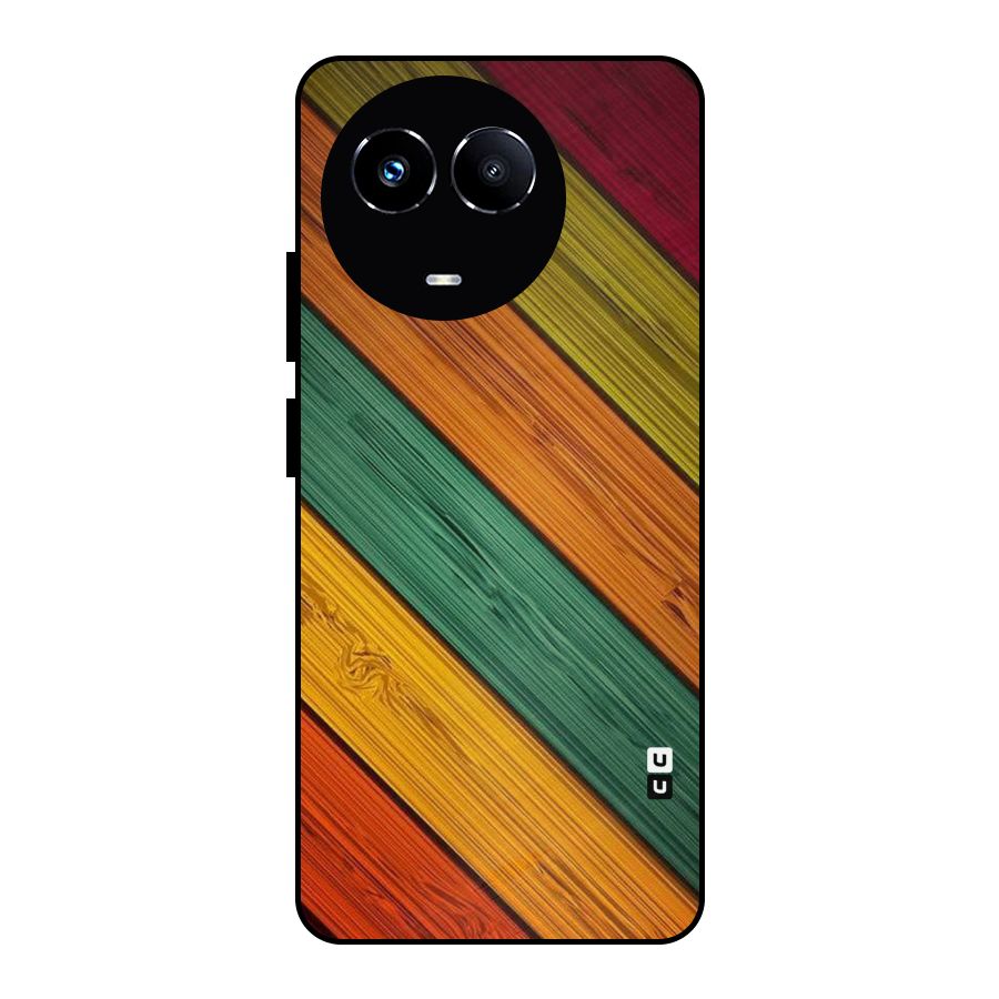 Stripes Classic Design Metal Back Case for Realme Narzo 60X