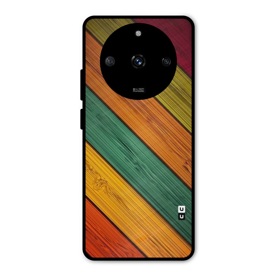 Stripes Classic Design Metal Back Case for Realme Narzo 60 5G