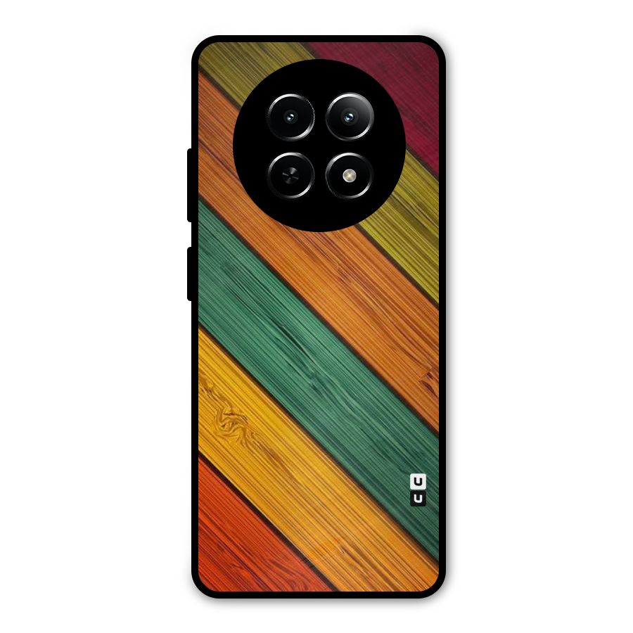 Stripes Classic Design Metal Back Case for Realme Narzo 70x 5G