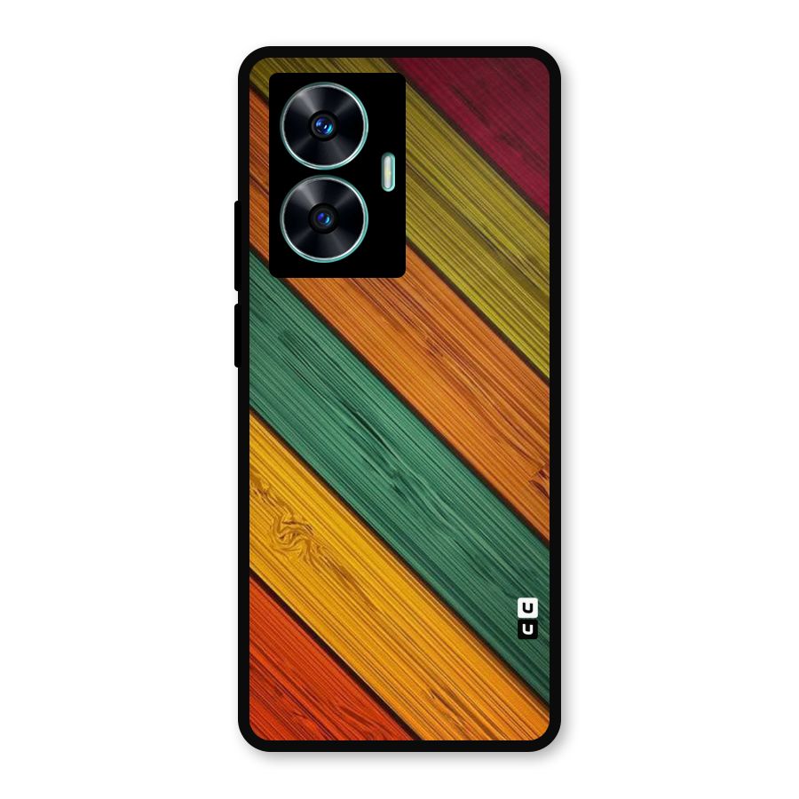 Stripes Classic Design Metal Back Case for Realme Narzo N55