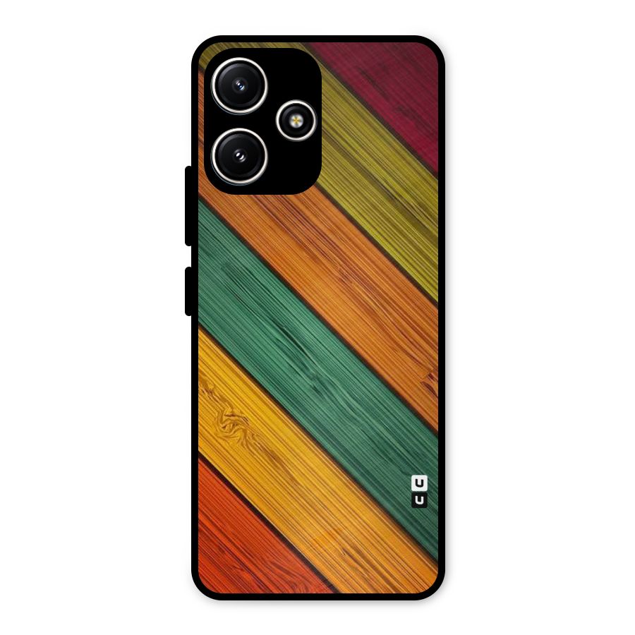 Stripes Classic Design Metal Back Case for Redmi 12 5G
