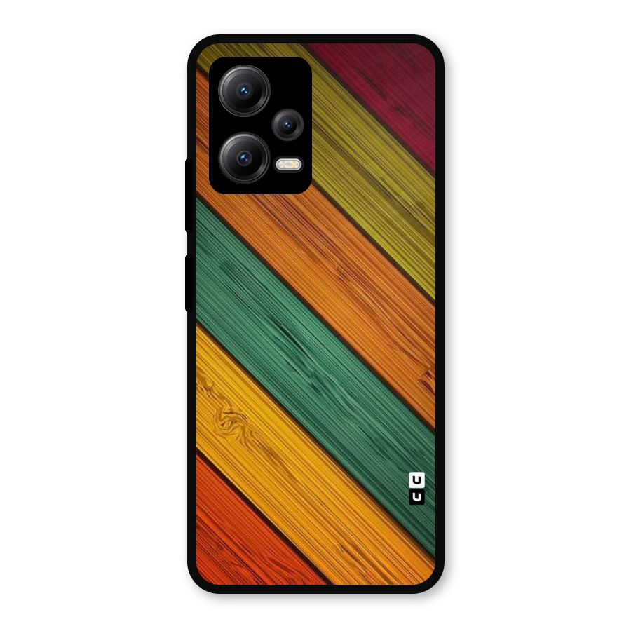 Stripes Classic Design Metal Back Case for Redmi Note 12 5G