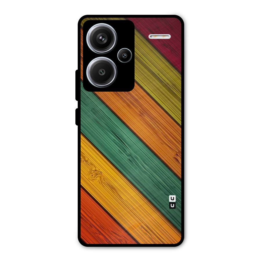Stripes Classic Design Metal Back Case for Redmi Note 13 Pro Plus