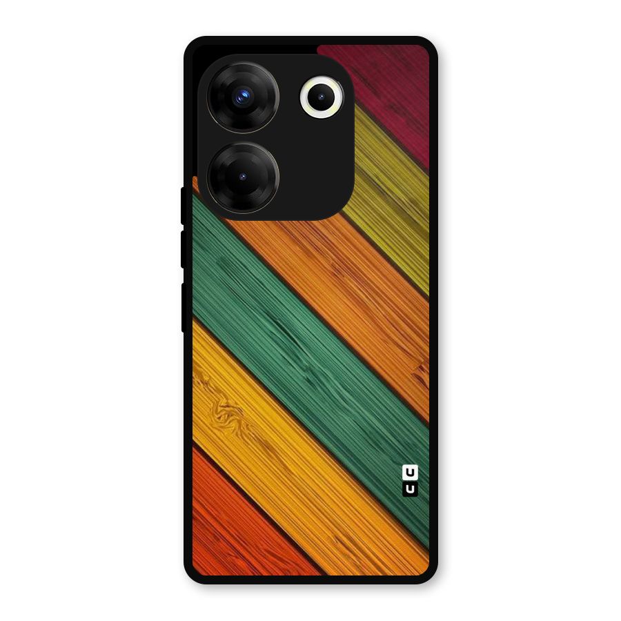 Stripes Classic Design Metal Back Case for Tecno Camon 20 Pro