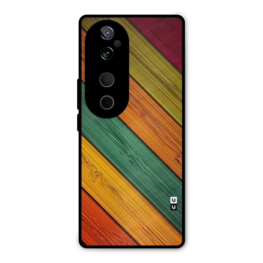 Stripes Classic Design Metal Back Case for Vivo T3 Ultra