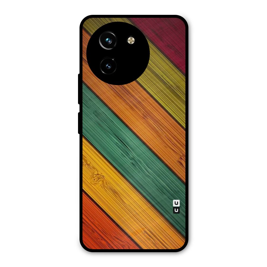 Stripes Classic Design Metal Back Case for Vivo T3x