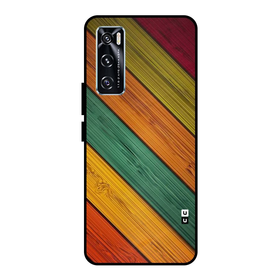 Stripes Classic Design Metal Back Case for Vivo V20 SE