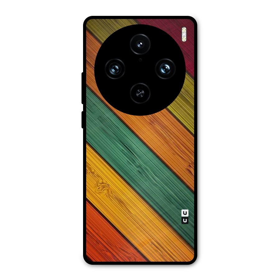 Stripes Classic Design Metal Back Case for Vivo X100 Pro