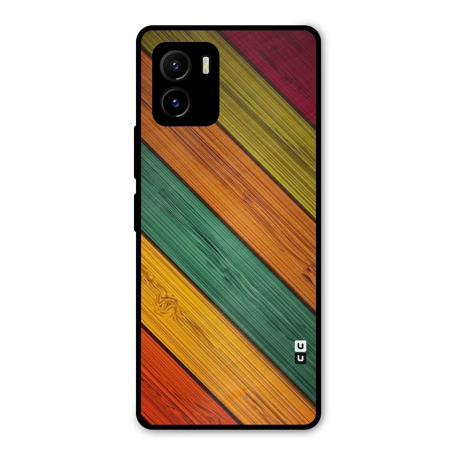 Stripes Classic Design Metal Back Case for Vivo Y15s