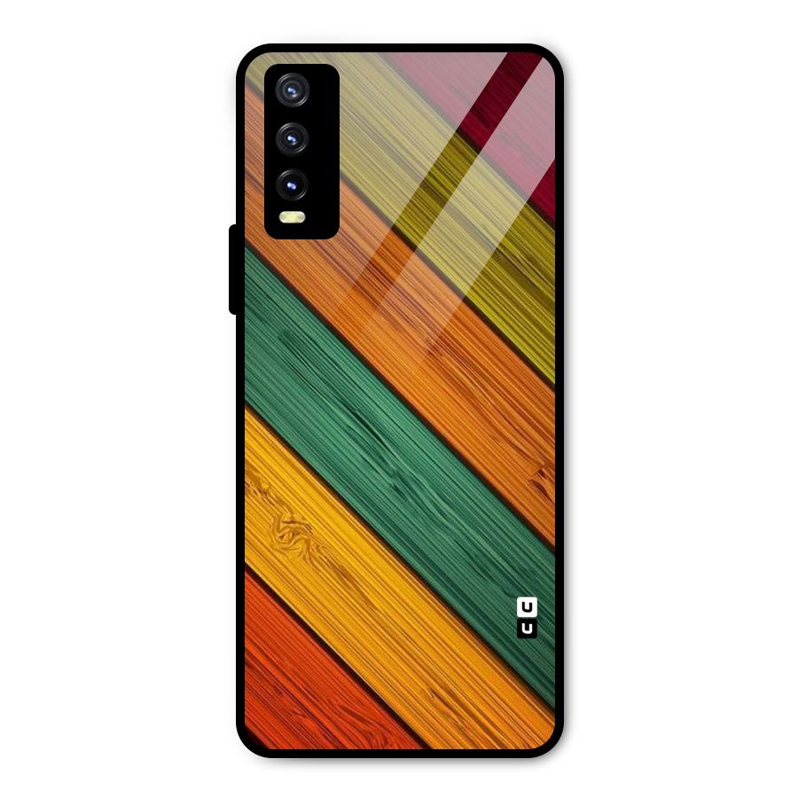 Stripes Classic Design Metal Back Case for Vivo Y20 2021