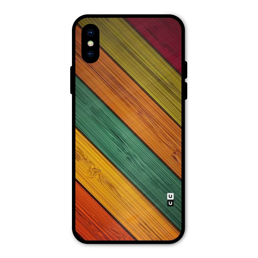 Stripes Classic Design Metal Back Case for iPhone XS