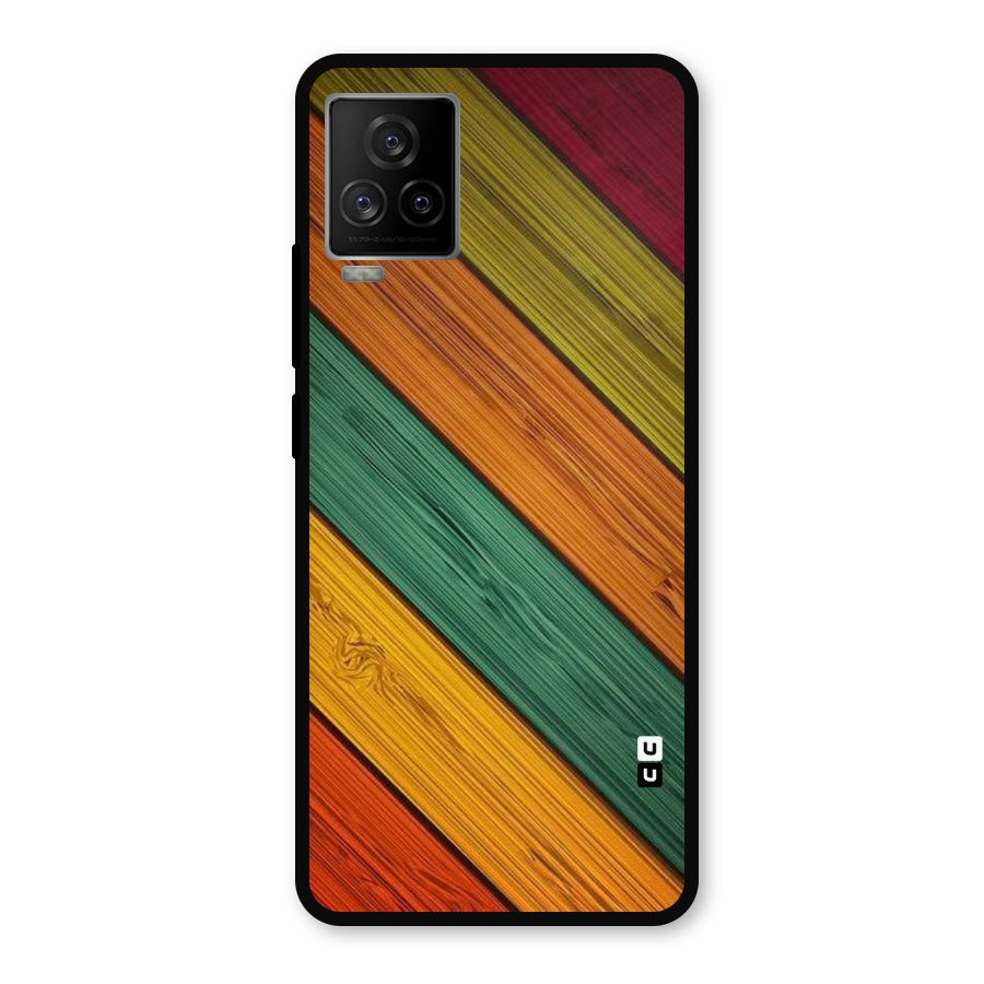 Stripes Classic Design Metal Back Case for iQOO 7 Legend 5G