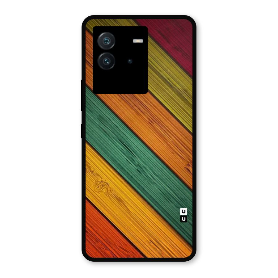 Stripes Classic Design Metal Back Case for iQOO Neo 6 5G