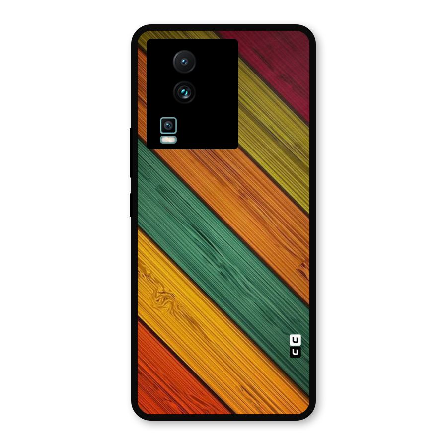 Stripes Classic Design Metal Back Case for iQOO Neo 7