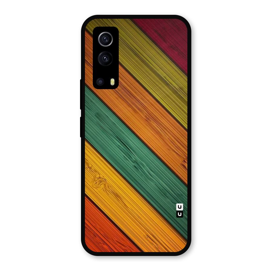 Stripes Classic Design Metal Back Case for iQOO Z3