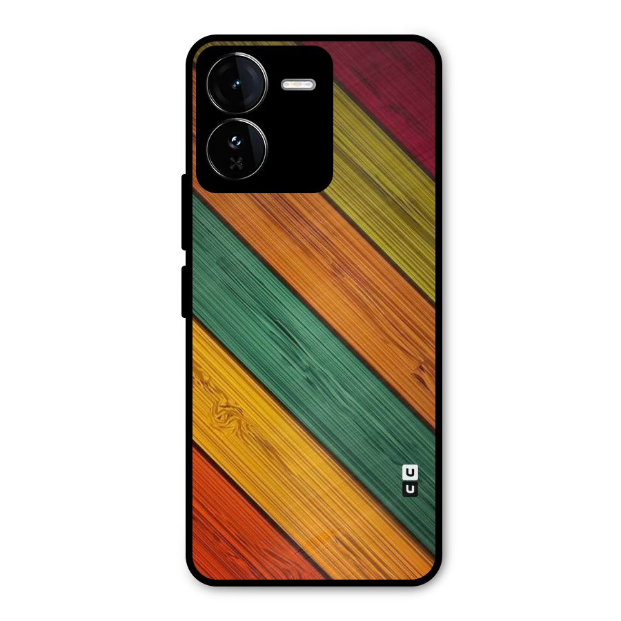 Stripes Classic Design Metal Back Case for iQOO Z9
