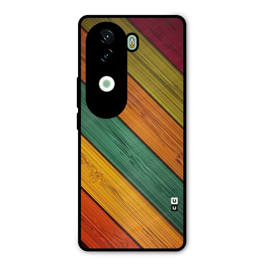 Stripes Classic Design Metal Back Case for iQOO Z9s
