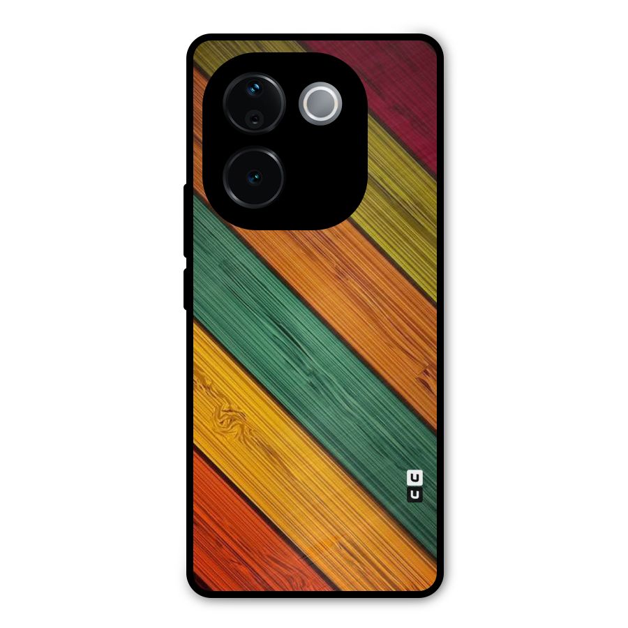 Stripes Classic Design Metal Back Case for iQOO Z9s Pro