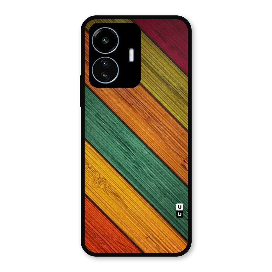 Stripes Classic Design Metal Back Case for vivo iQOO Z6 Lite 5G