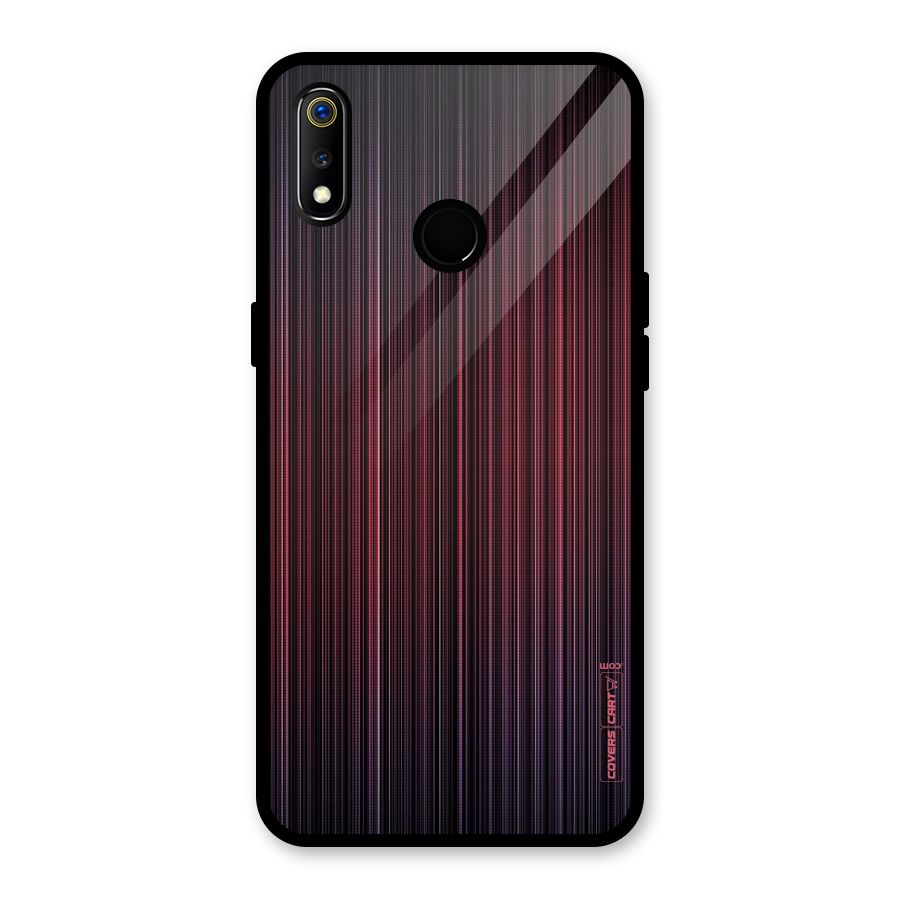 Stripes Gradiant Glass Back Case for Realme 3i