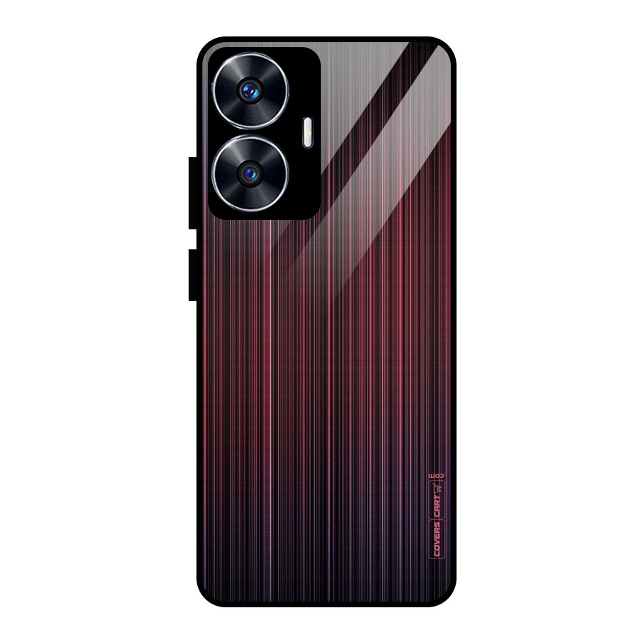 Stripes Gradiant Glass Back Case for Realme Narzo N55
