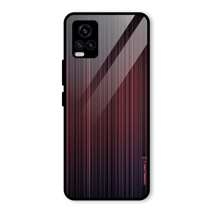 Stripes Gradiant Glass Back Case for Vivo V20 2021
