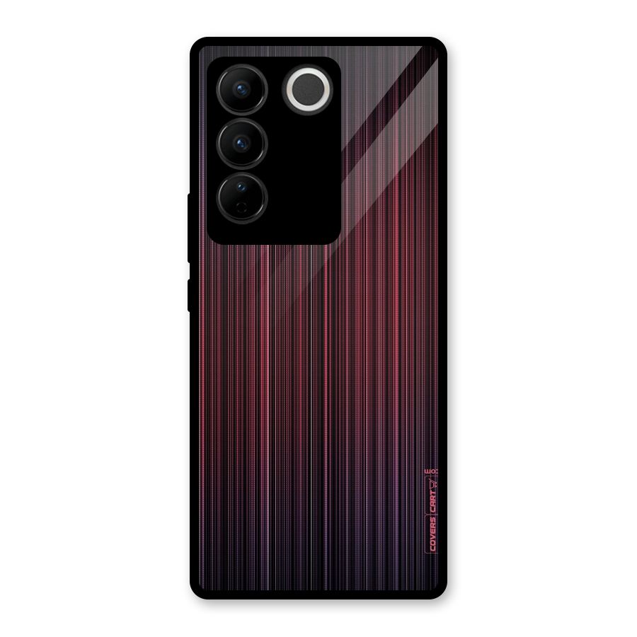Stripes Gradiant Glass Back Case for Vivo V27 Pro