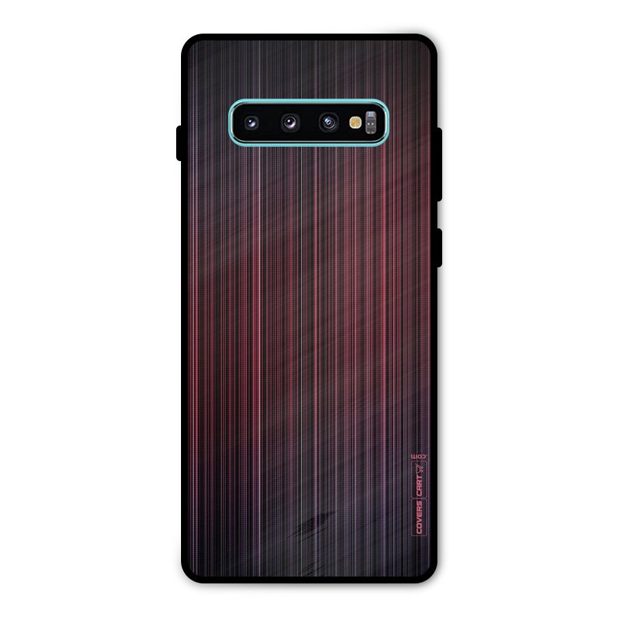Stripes Gradiant Metal Back Case for Galaxy S10 Plus
