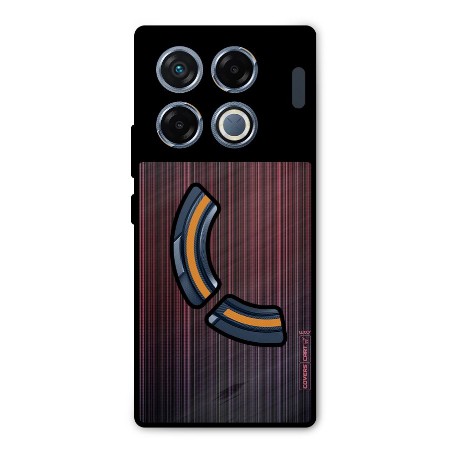 Stripes Gradiant Metal Back Case for Infinix GT 20 Pro