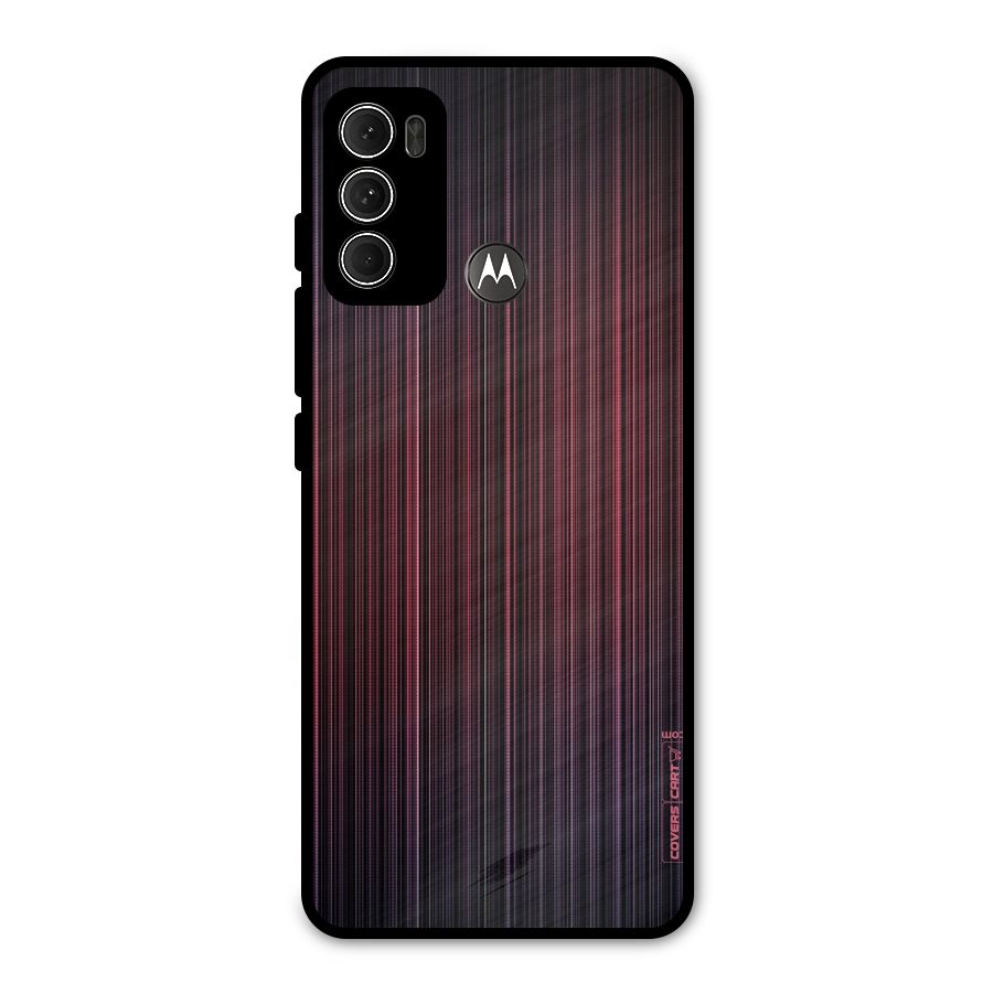 Stripes Gradiant Metal Back Case for Moto G60