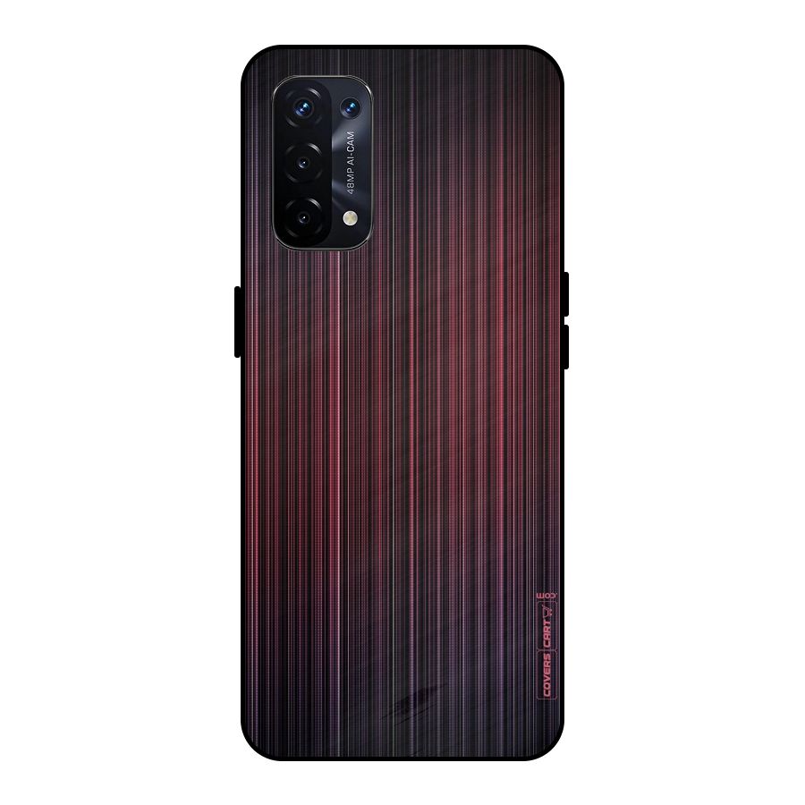 Stripes Gradiant Metal Back Case for Oppo A74 5G