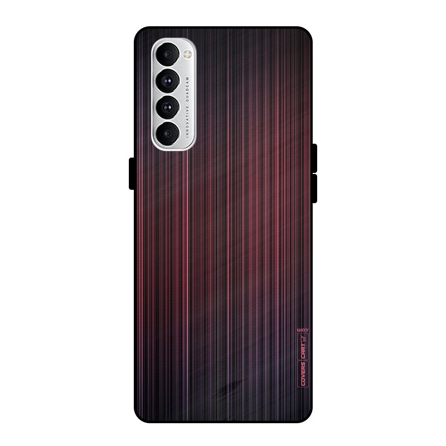Stripes Gradiant Metal Back Case for Oppo Reno4 Pro