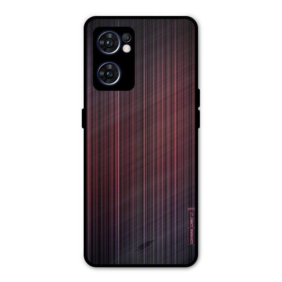 Stripes Gradiant Metal Back Case for Oppo Reno7 5G