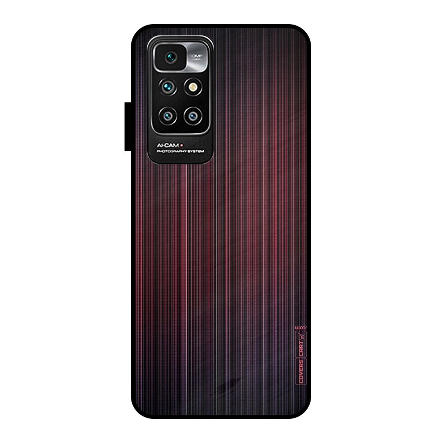 Stripes Gradiant Metal Back Case for Redmi 10 Prime