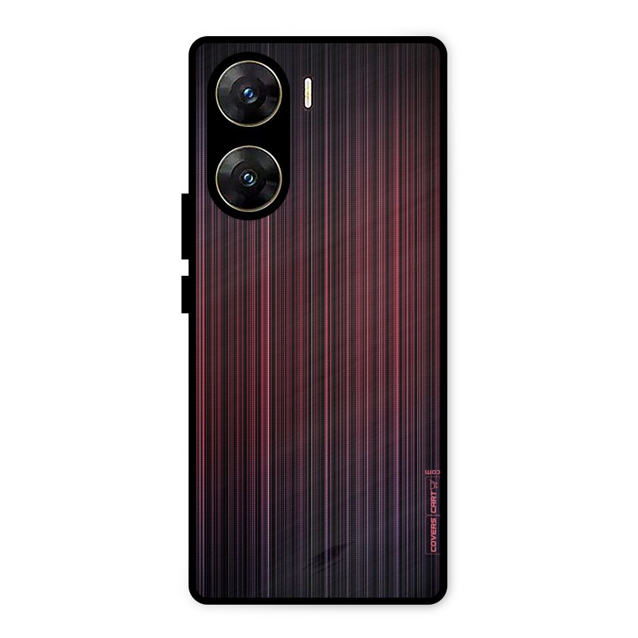 Stripes Gradiant Metal Back Case for Vivo V29e