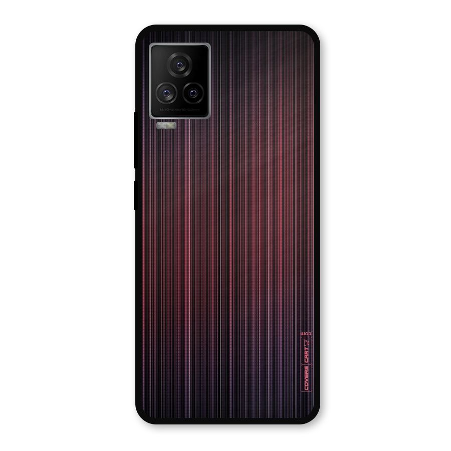 Stripes Gradiant Metal Back Case for iQOO 7 Legend 5G