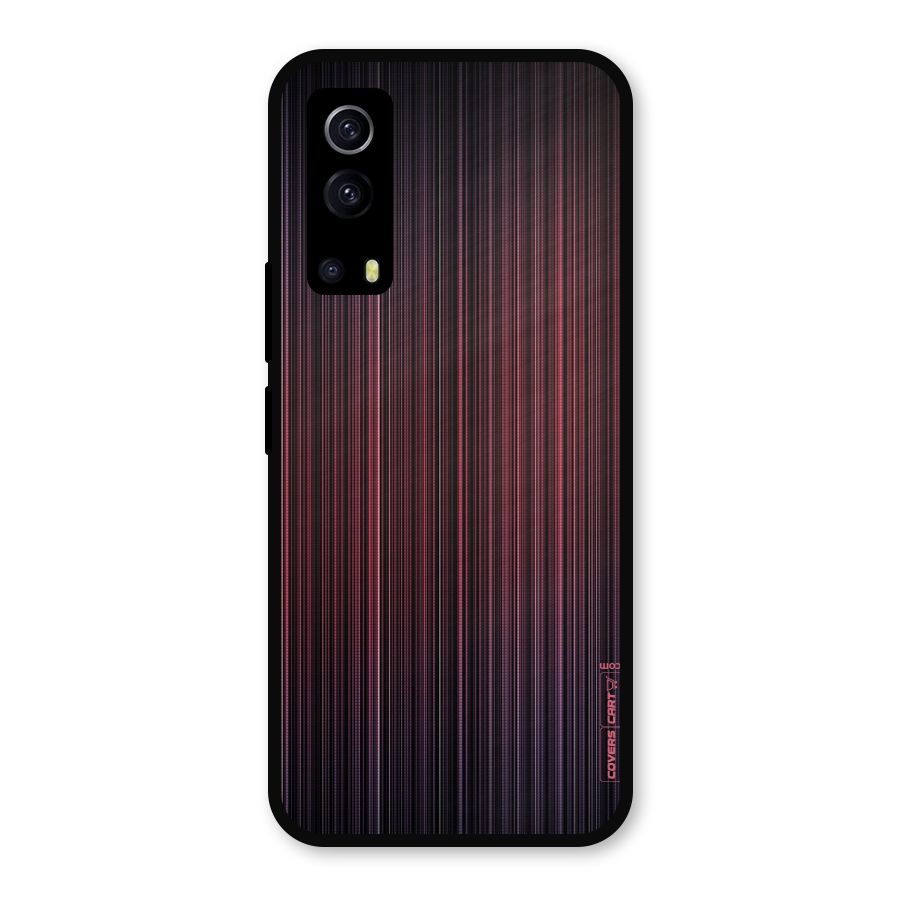 Stripes Gradiant Metal Back Case for iQOO Z3