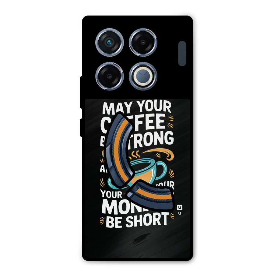 Strong Coffee Metal Back Case for Infinix GT 20 Pro