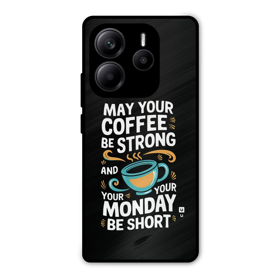 Strong Coffee Metal Back Case for Redmi Note 14 5G