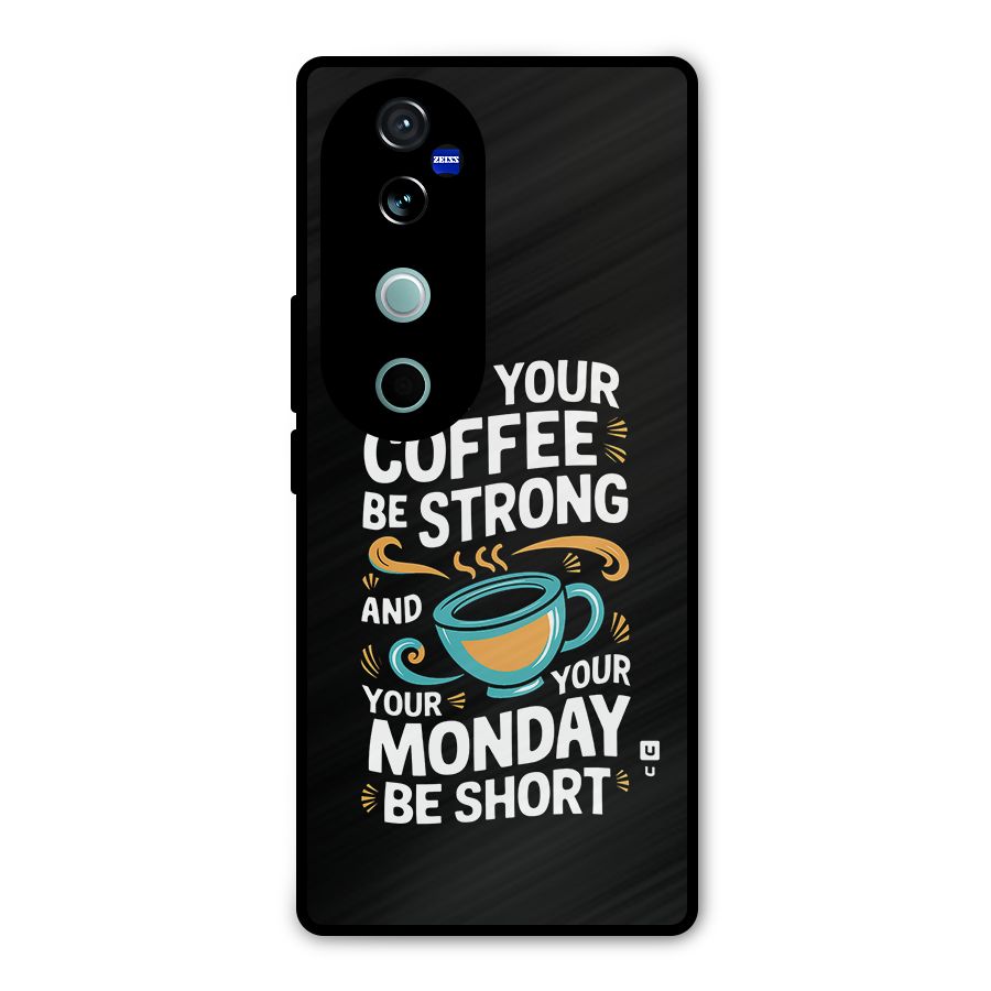 Strong Coffee Metal Back Case for Vivo V40